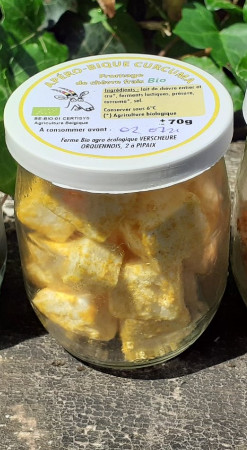 L'apéro-BIQUE  curcuma (+/-110 gr de fromage dans un pot de 210 ml)  (pc)