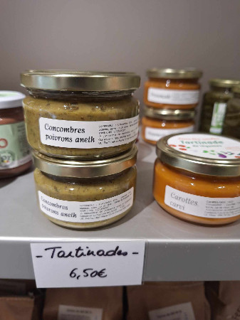 Tartinade de légumes: concombre, poivrons, aneth.  (pc)