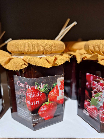 Confiture des fraises de Lesdain (220g)  (pc)