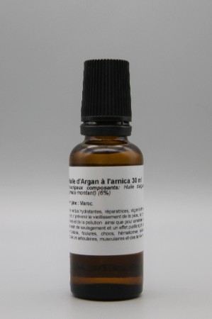 Huile d’argan parfumée au macérat d’arnica  (* 3cℓ)