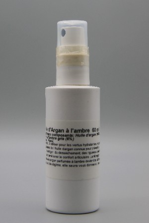 Huile d’argan parfumée à l’extrait d’ambre gris  (* 6cℓ)